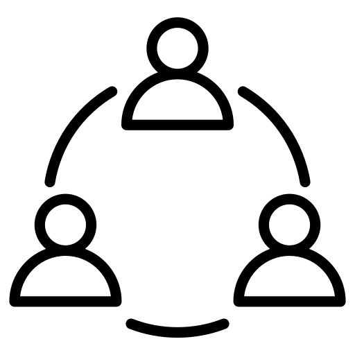 icon of three startup founder avatars in a circle